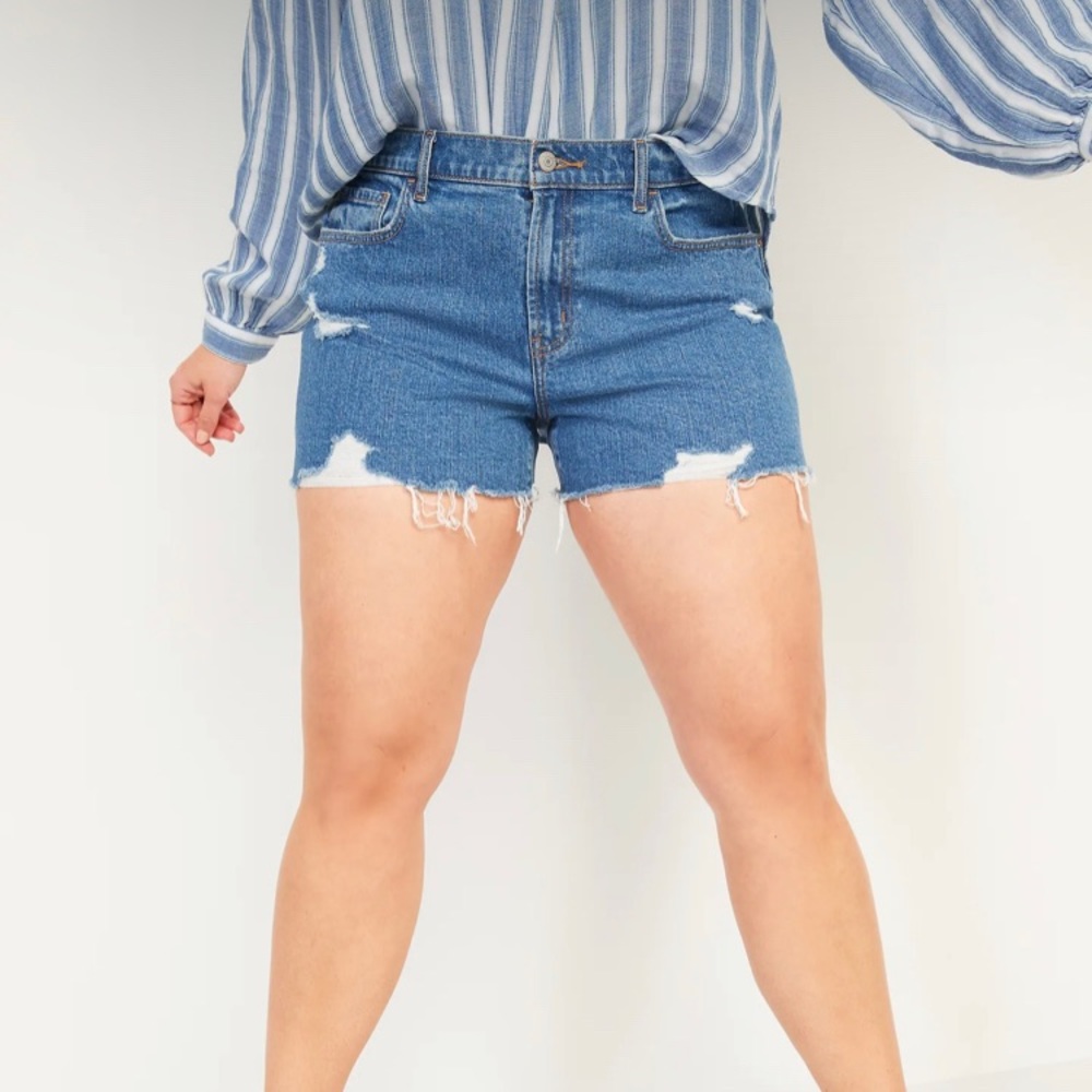 Old nave blue denim Jean shorts